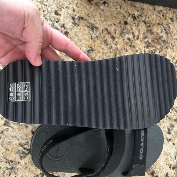 NIB Mens Coach Black Sandals Size 10 - Picture 8 of 8